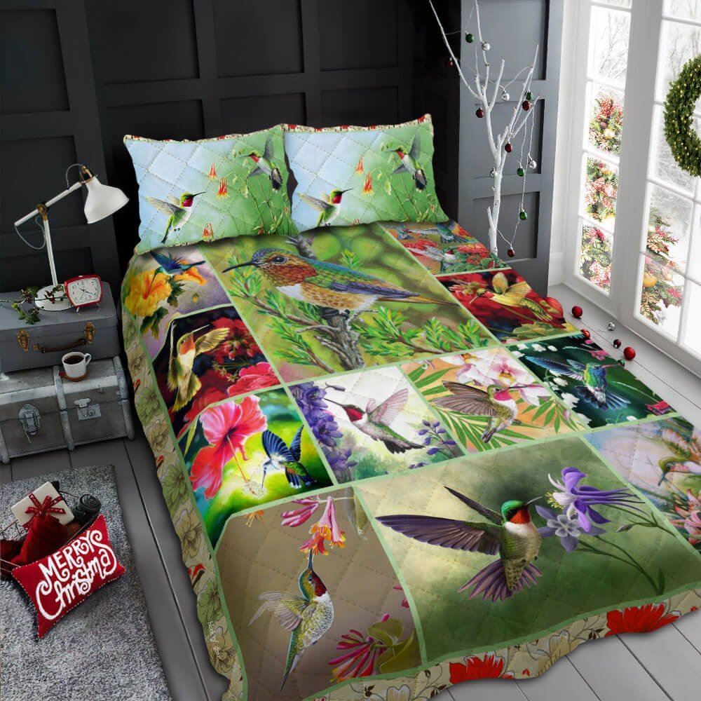 Hummingbird Quilt Bedding Set-24zw5