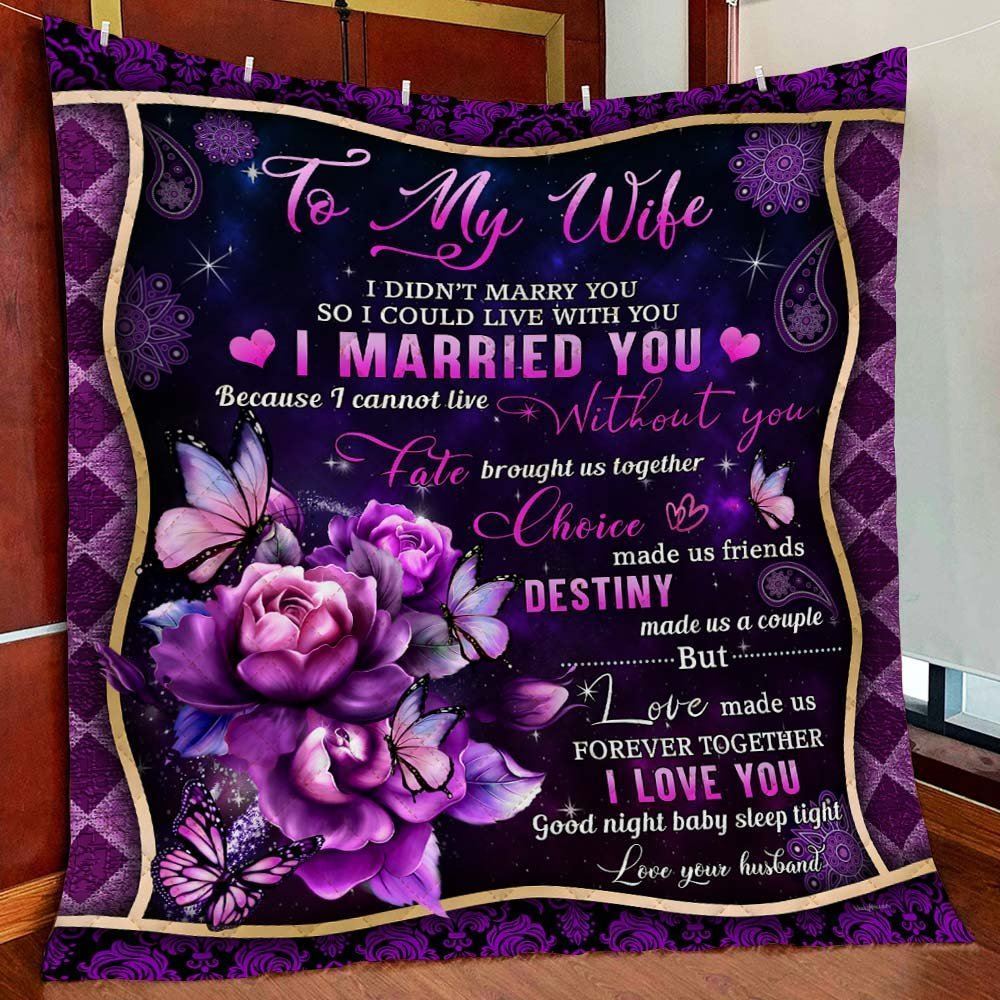 Husband To Wife Quilt Blanket-owgix