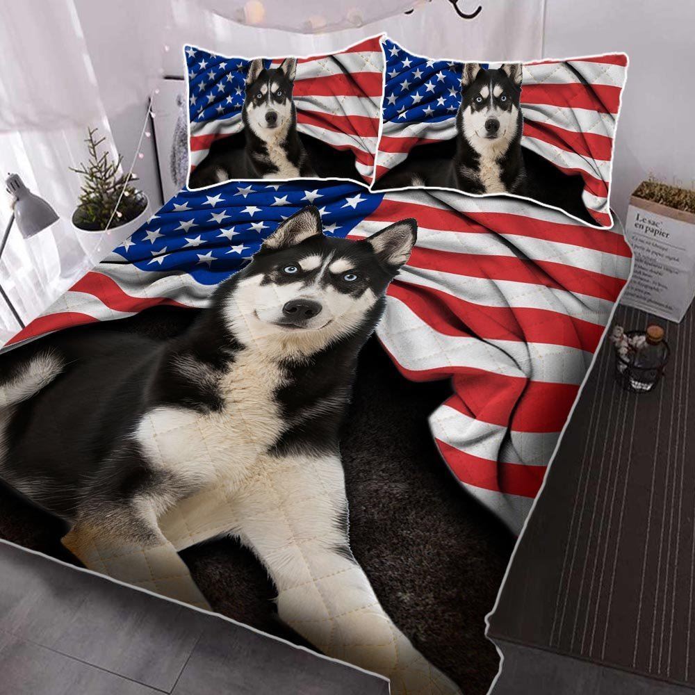 Husky American Patriot Quilt Bedding Set Thh2903qsv26