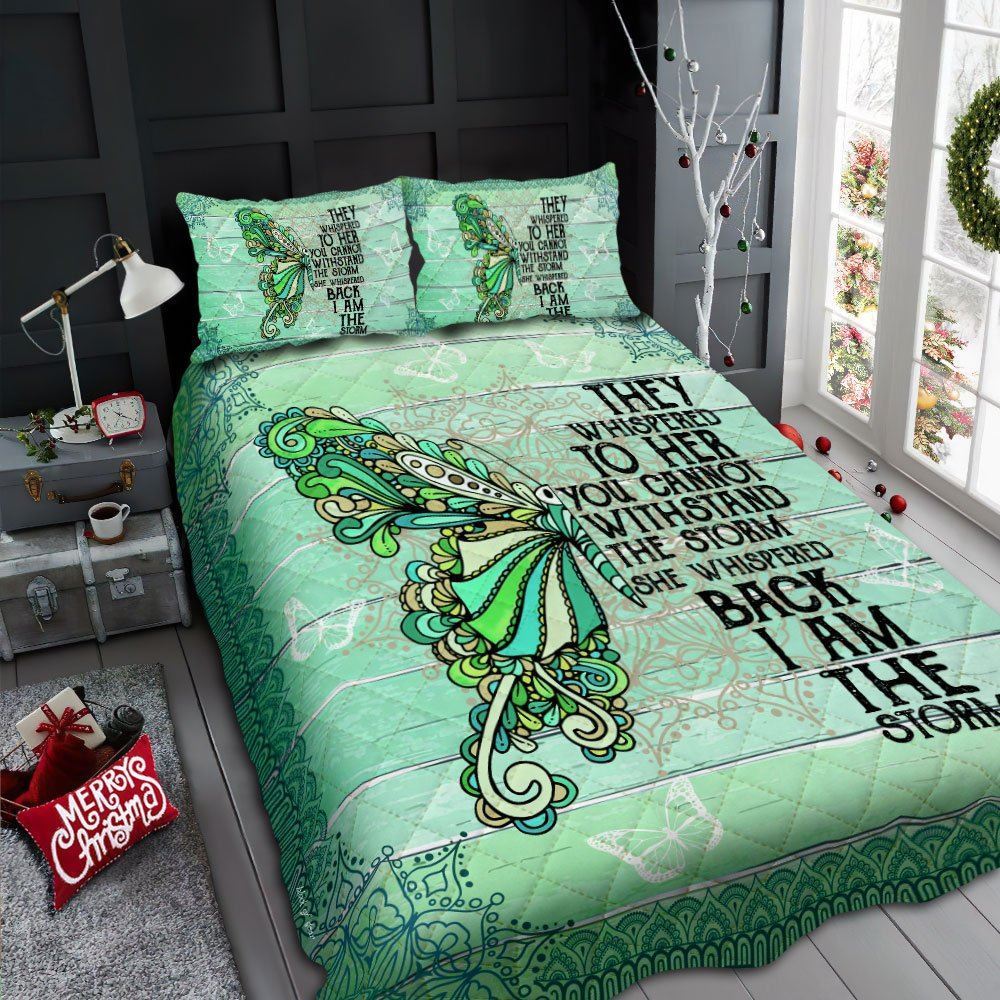 I Am The Storm Butterfly Quilt Bedding Set