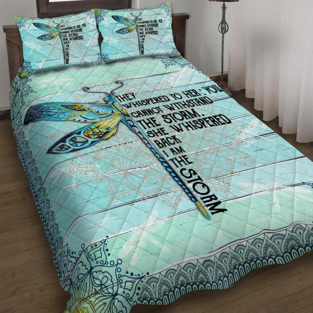 I Am The Storm Dragonfly Quilt Bedding Set