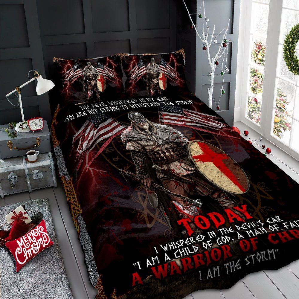 I Am The Storm Viking Men Quilt Bedding Set