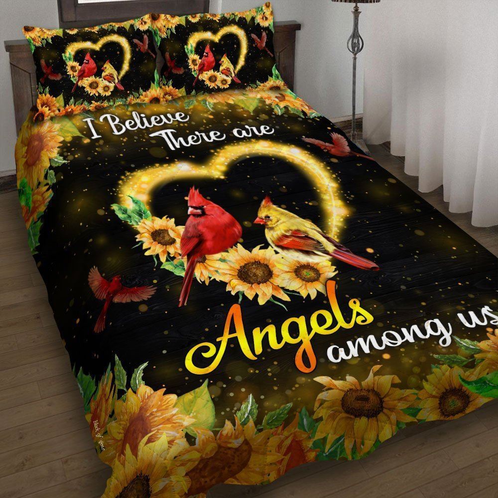 I Believe There Are Angels Among Us Quilt Bedding Set