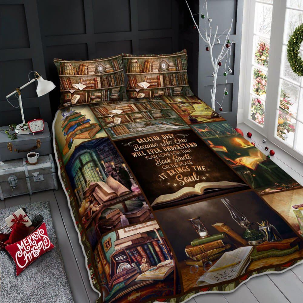 I Love Reading Book Quilt Bedding Set