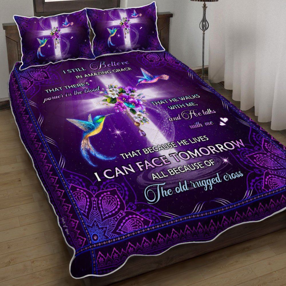 I Still Believe In Amazing Grace Hummingbird Quilt Bedding Set