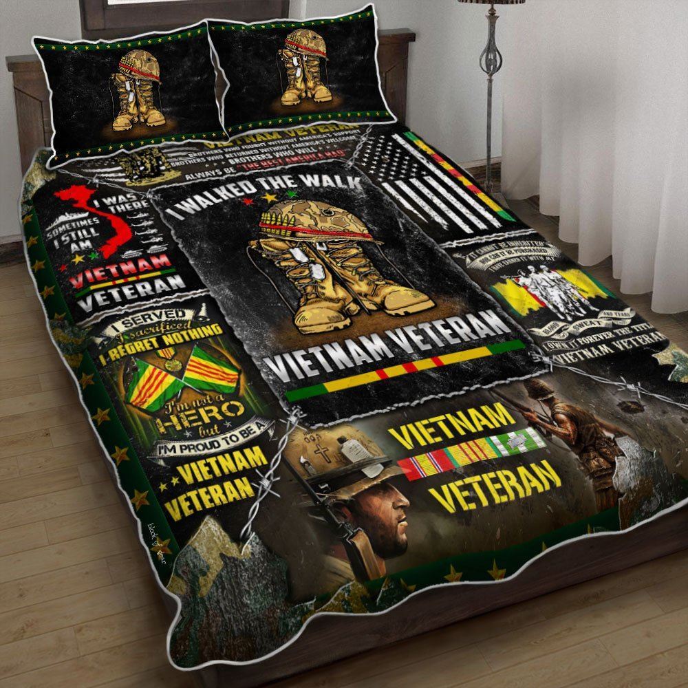 I Walked The Walk Vietnam Veteran Quilt Bedding Set