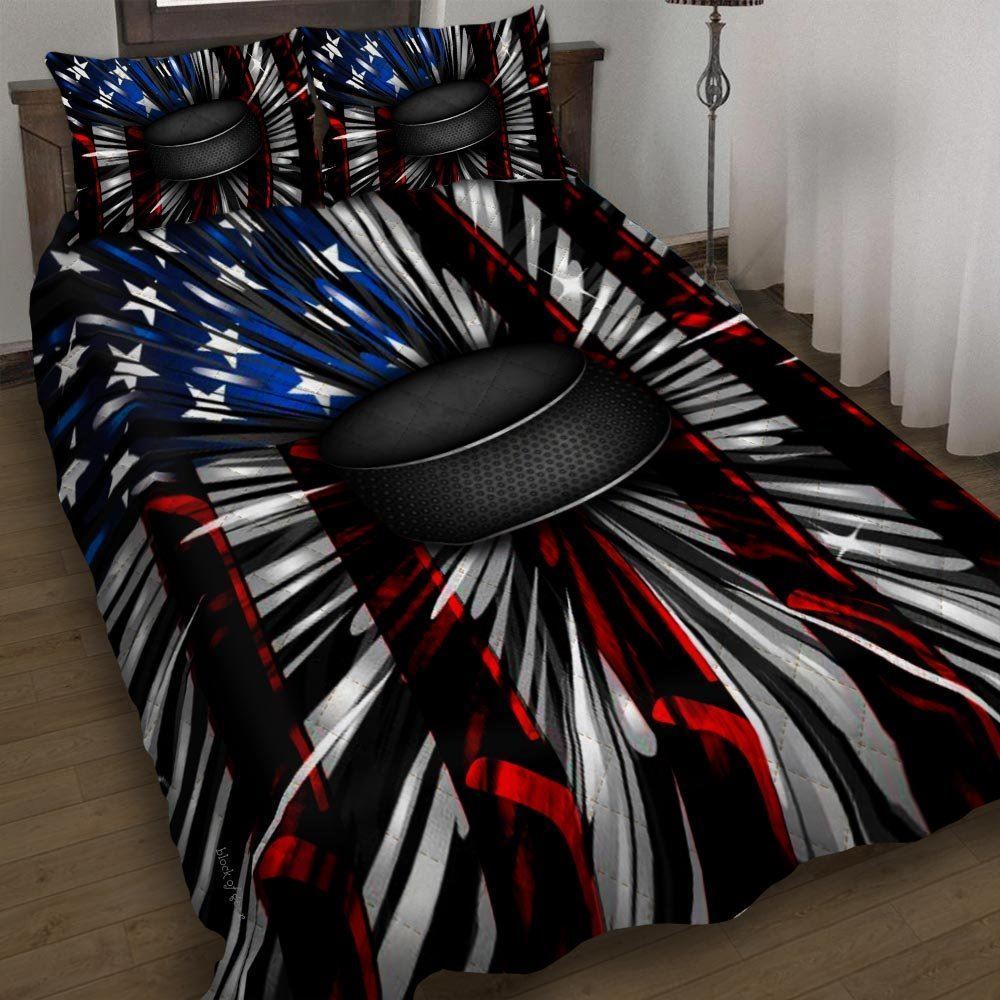 Ice Hockey Quilt Bedding Set Lnt418qs