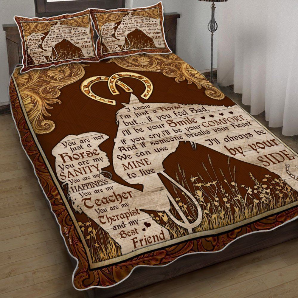 Ill Always Be By Your Side Horse Quilt Bedding Set