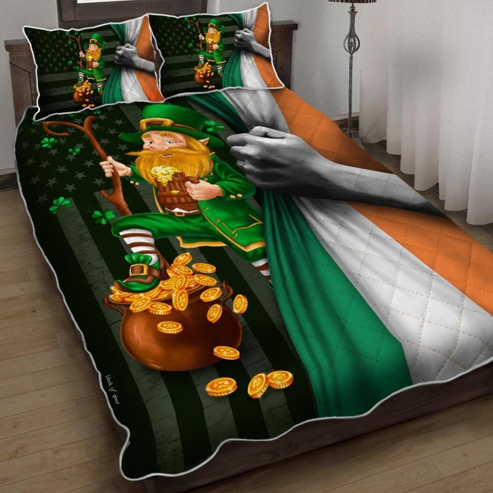 Irish Leprechaun American Us Quilt Bedding Set