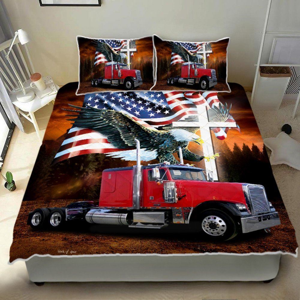 Jesus American Eagle Trucker Quilt Bedding Set Trn860qsv20