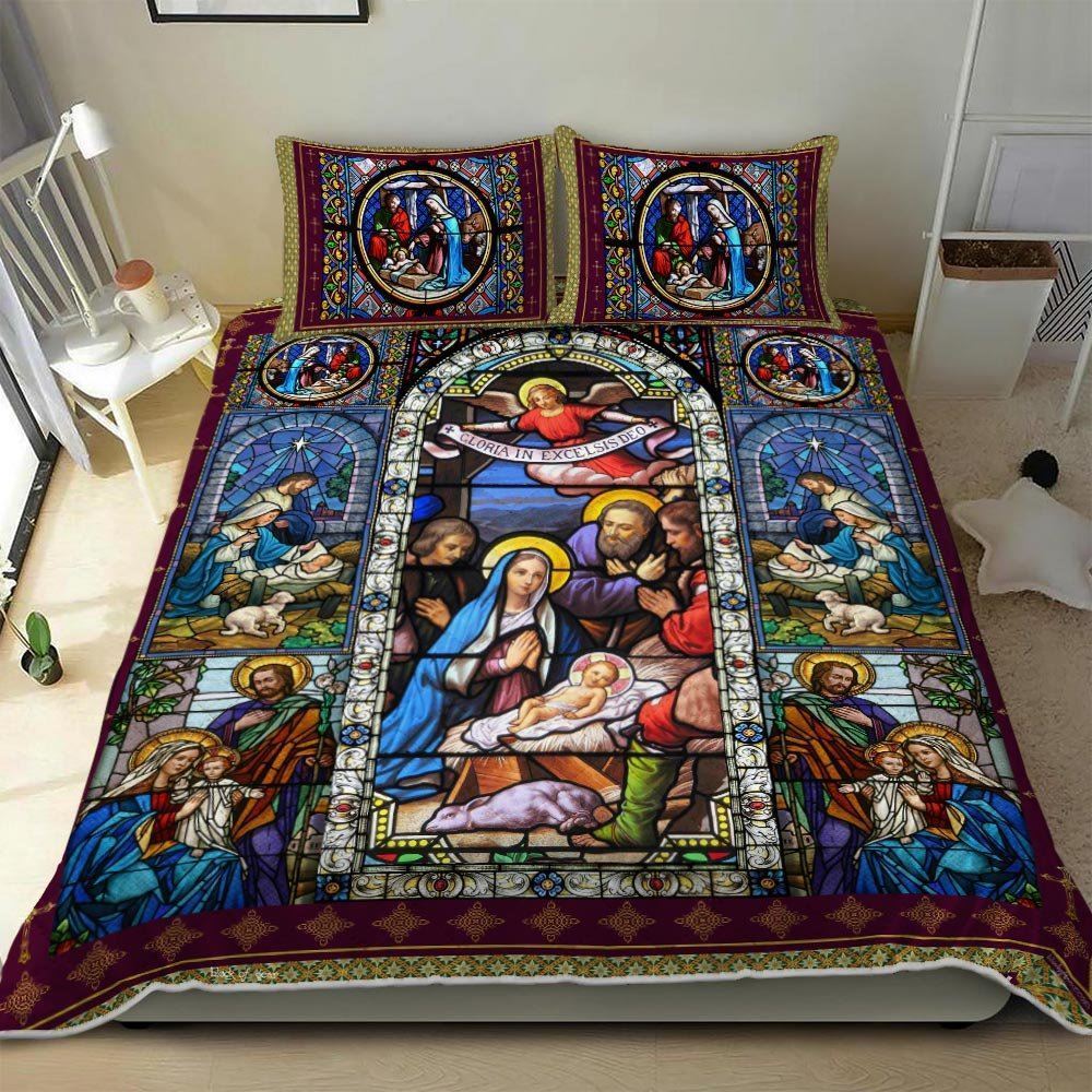 Jesus Christ Family Quilt Bedding Set