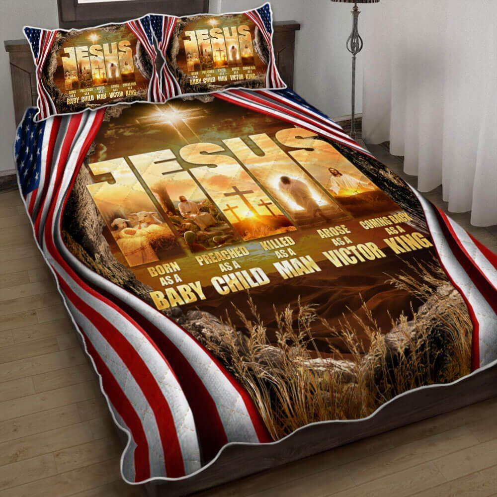 Jesus Coming Back As A King Quilt Bedding Set Thb3537qs