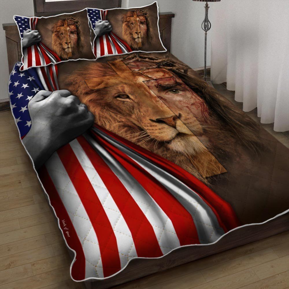 Jesus Is Risen Lion American Quilt Bedding Set