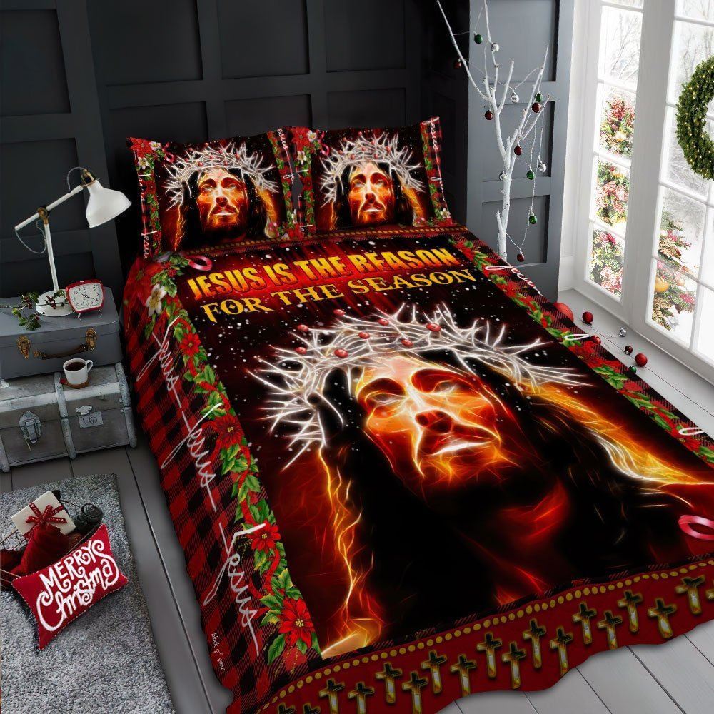 Jesus Is The Reason For The Season Quilt Bedding Set-vvzc8