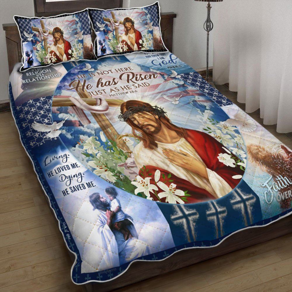 Jesus Its Not Religion Its A Relationship Quilt Bedding Set