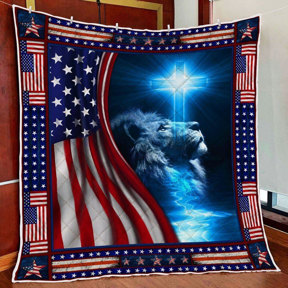 Jesus Lion Christian Quilt Blanket