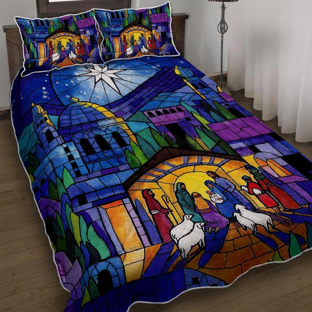 Jesus Was Born Quilt Bedding Set 2