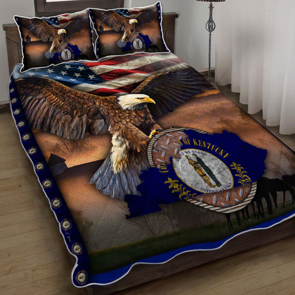 Kentucky Eagle Quilt Bedding Set