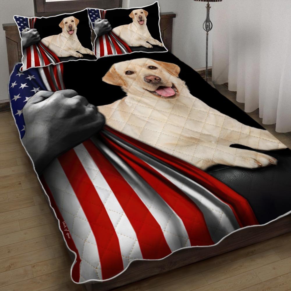 Labrador Retriever American Us Quilt Bedding Set