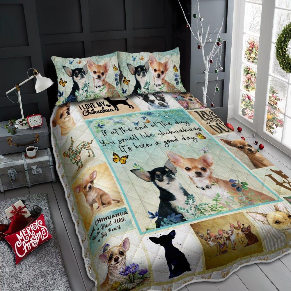 Love Chihuahuas Quilt Bedding Set