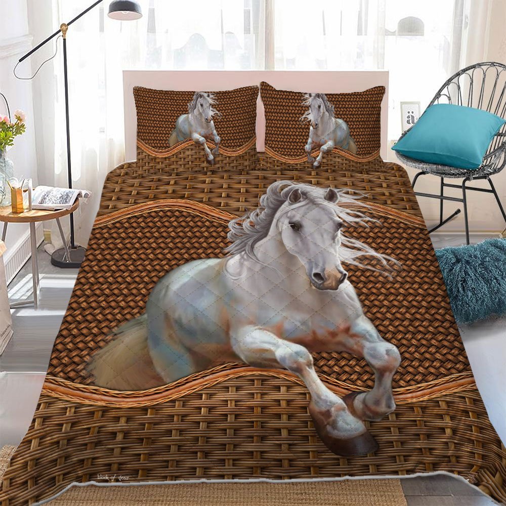 Love Horse Quilt Bedding Set-hm0kh