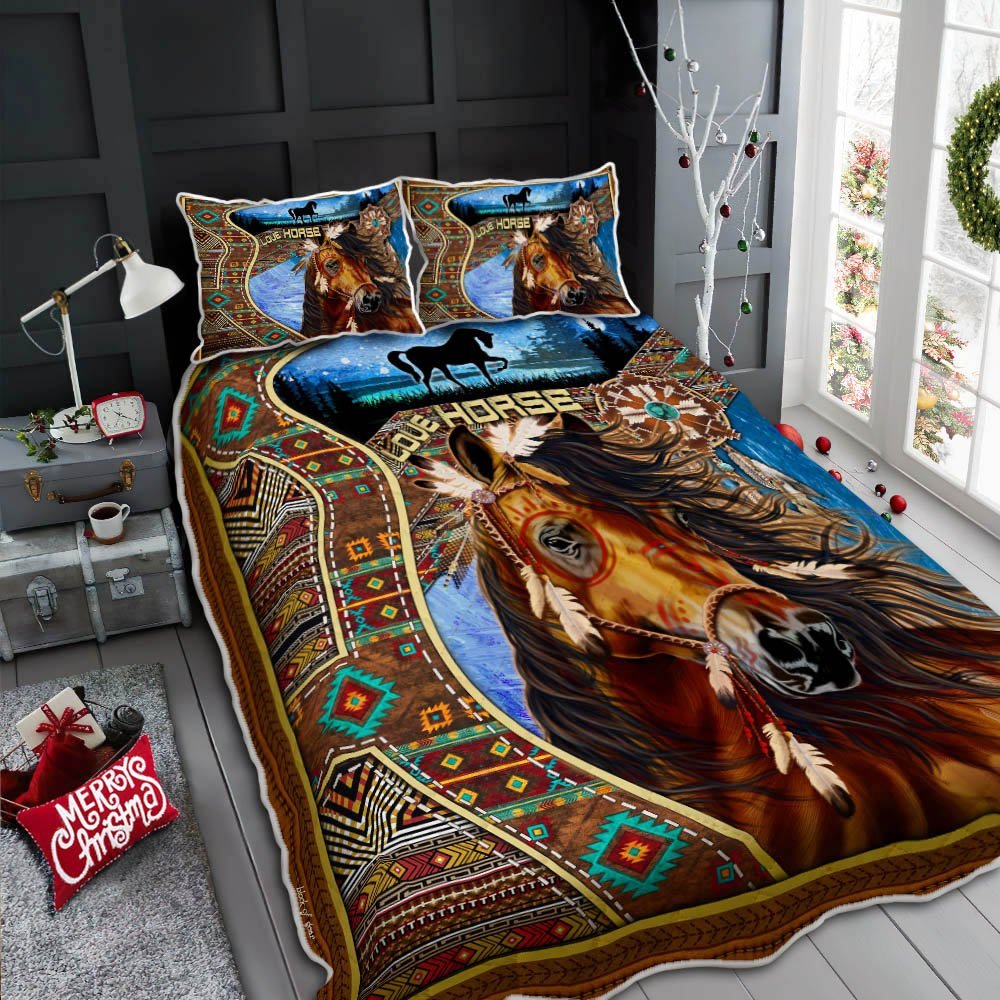 Love Horse Quilt Bedding Set-qk4ds