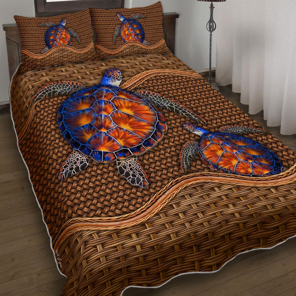 Love Turtles Quilt Bedding Set