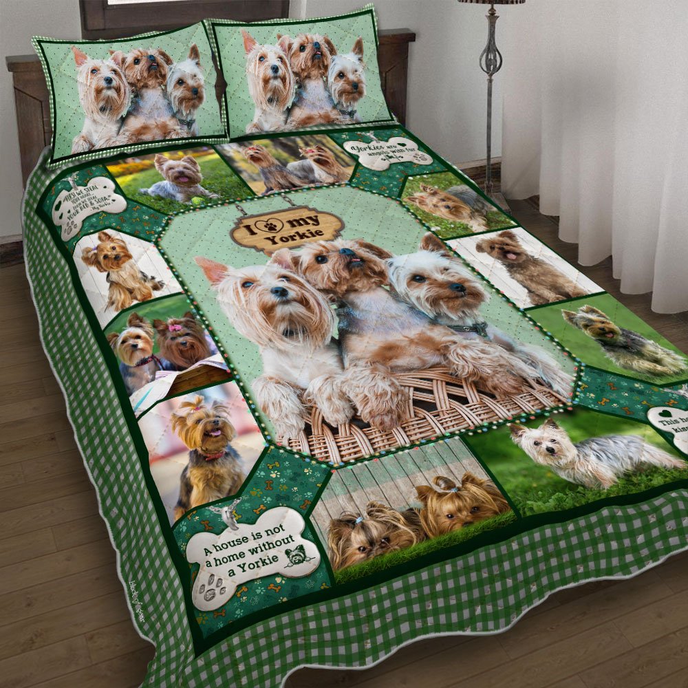 Love Yorkshire Terrier Quilt Bedding Set