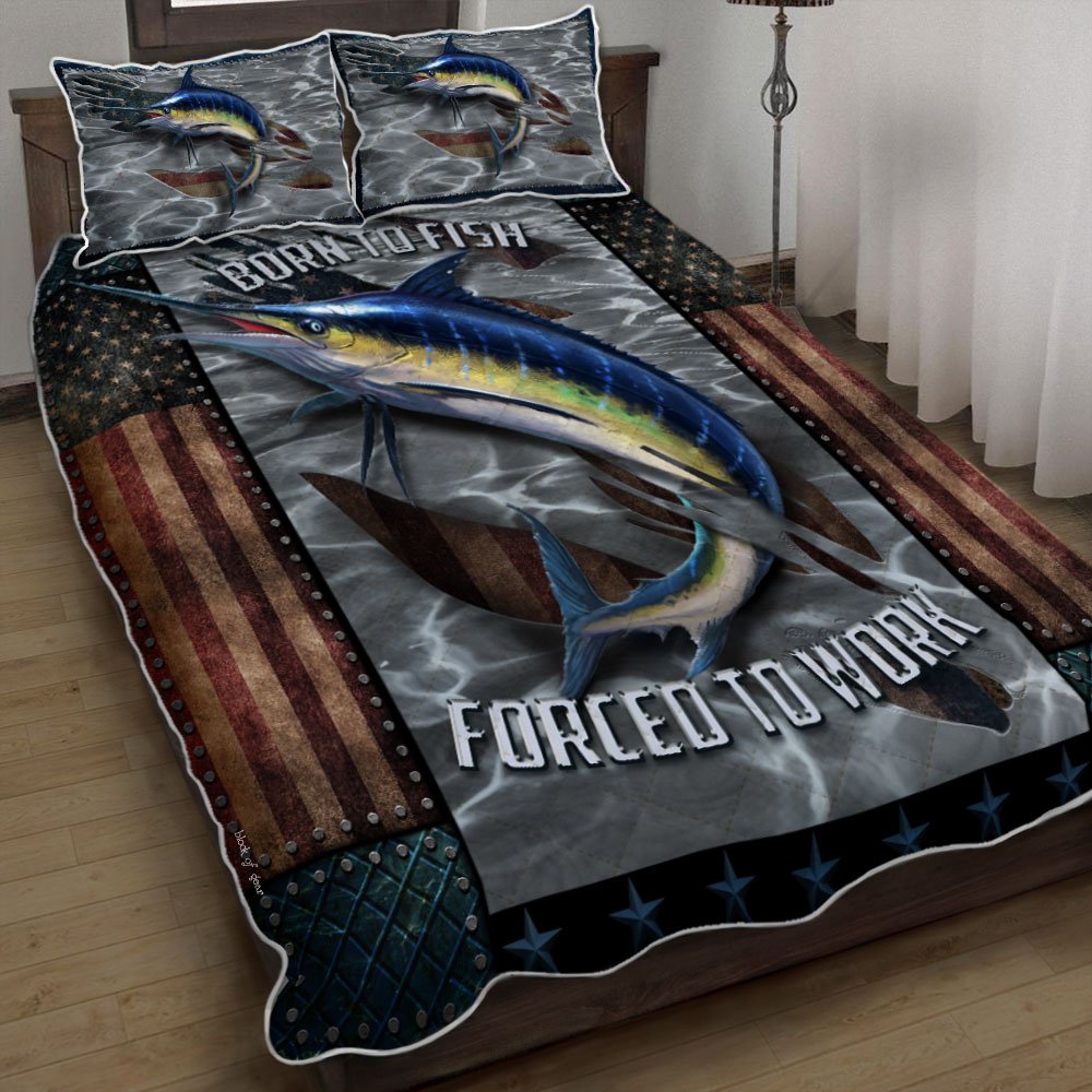 Marlin Fishing Quilt Bedding Set