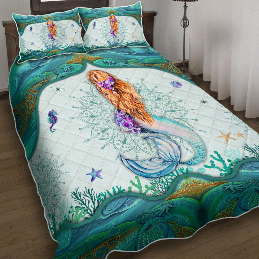 Mermaid Quilt Bedding Set