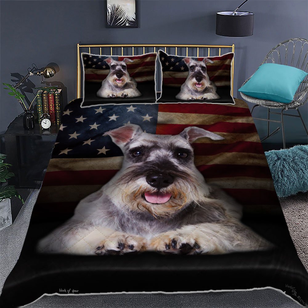 Miniature Schnauze Quilt Bedding Set