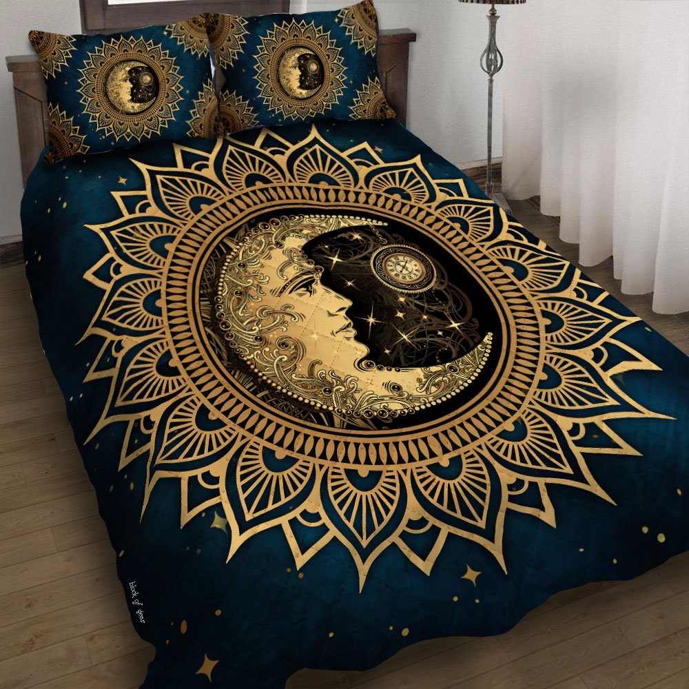 Moon Mandala Quilt Bedding Set