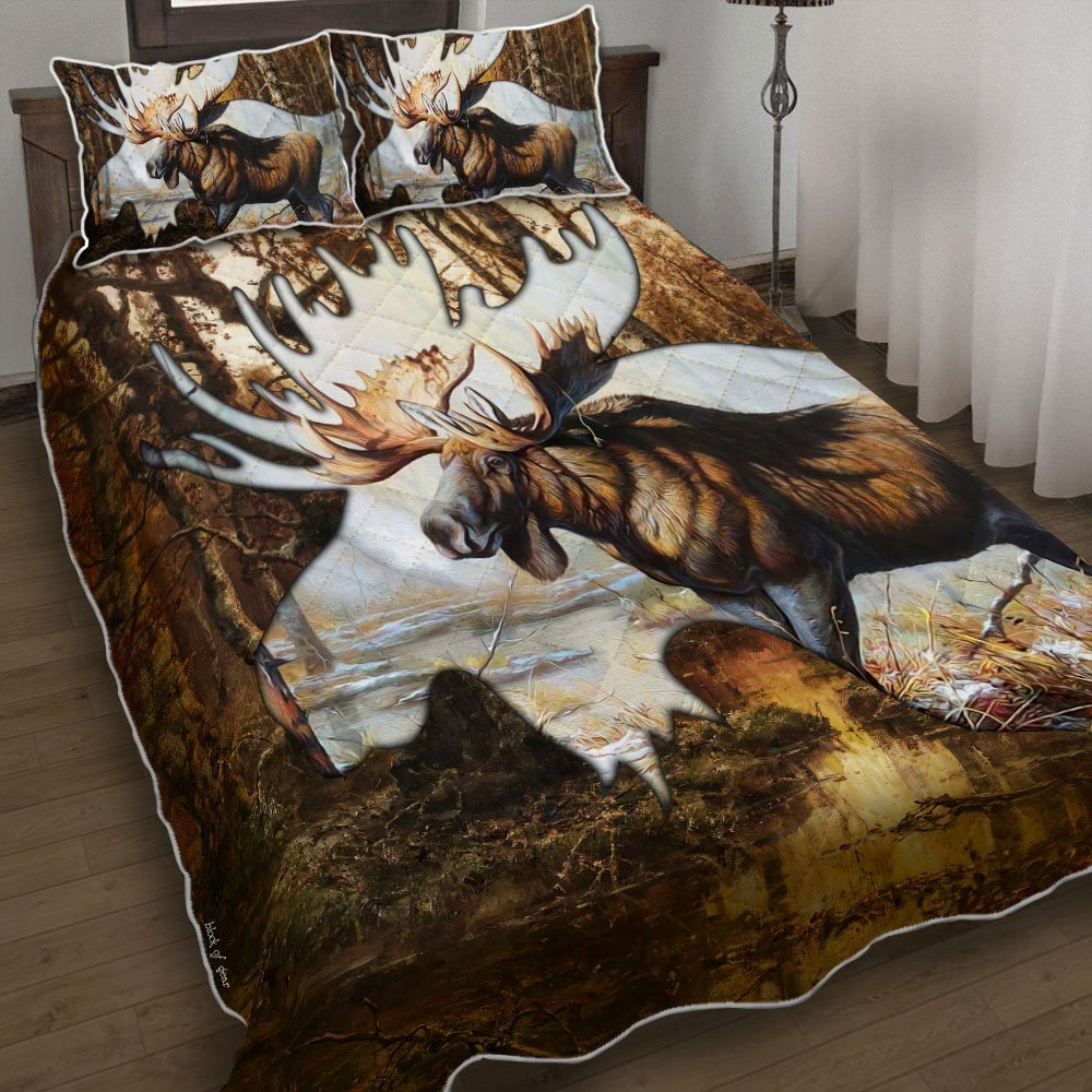 Moose Quilt Bedding Set