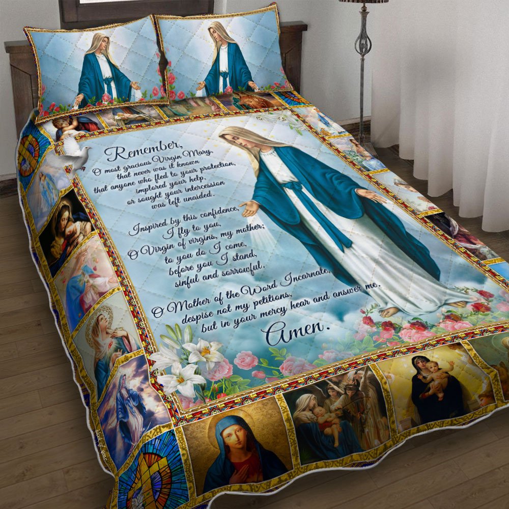 Mother Mary Quilt Bedding Set-2emdb