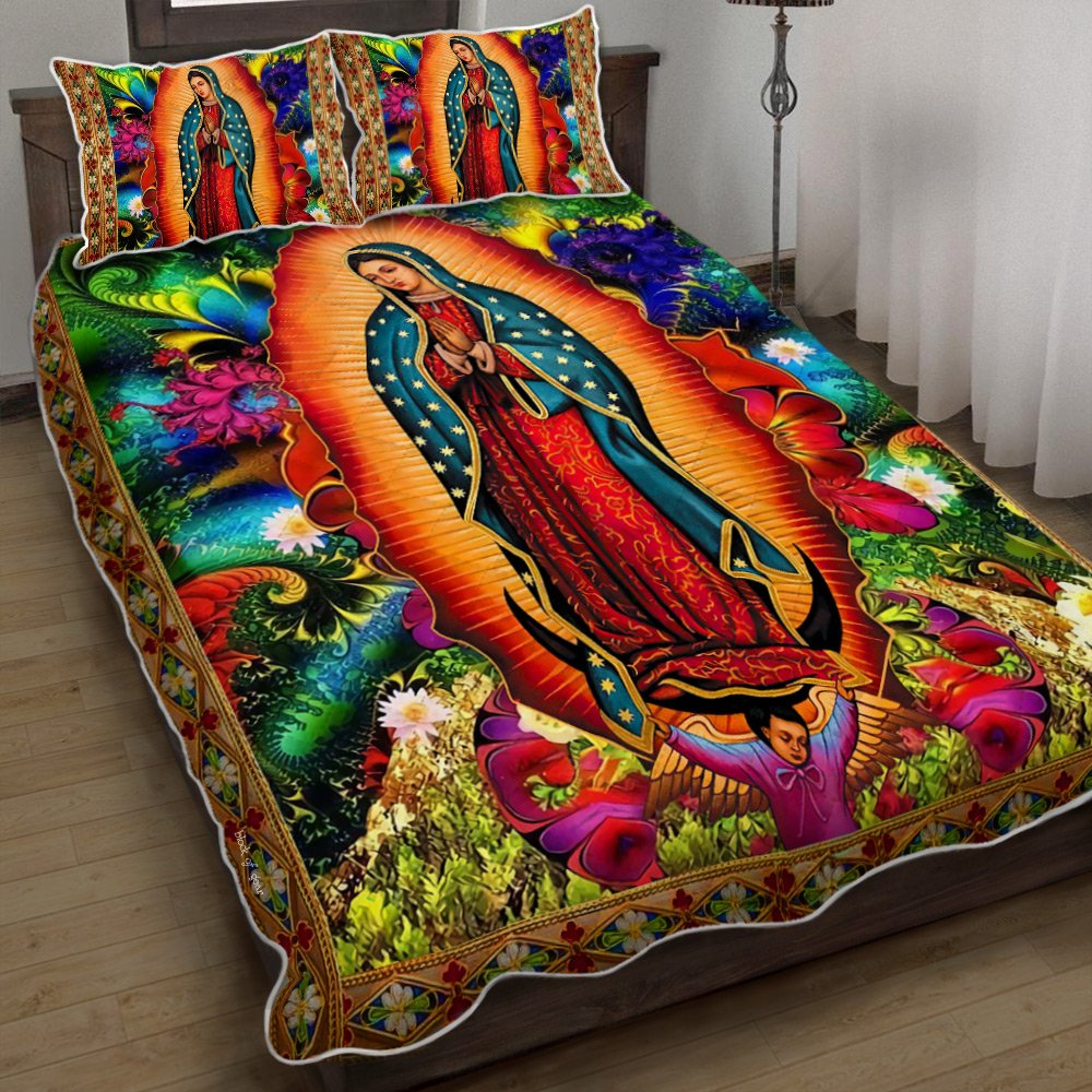 Mother Mary Quilt Bedding Set-og97v