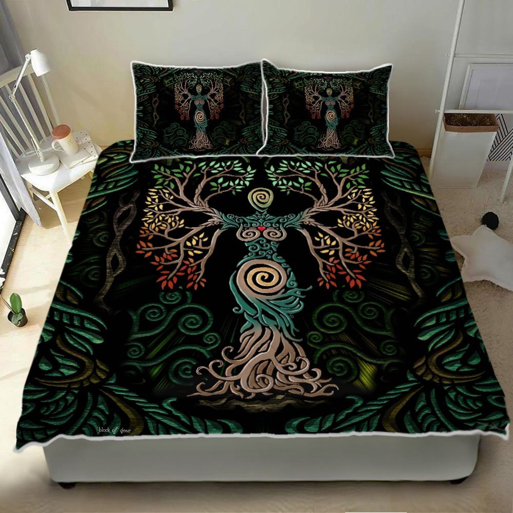 Mother Nature Tree Of Life Quilt Bedding Set