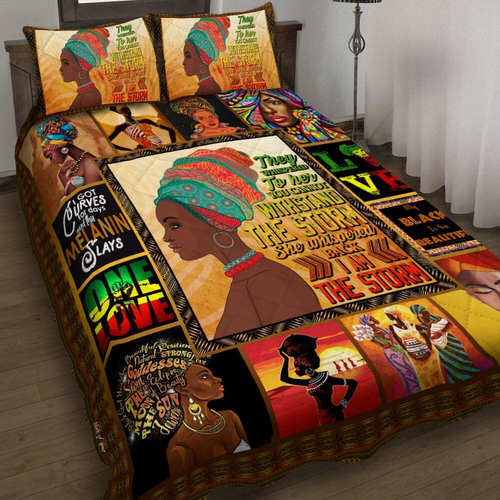 My Black Is So Beautiful Black Women African Culture Quilt Bedding Set