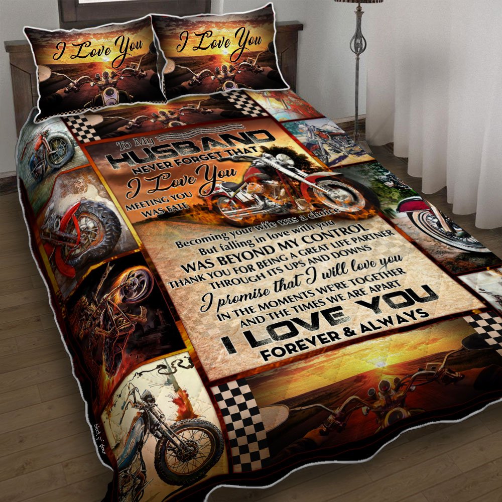 My Hottest Biker Quilt Bedding Set