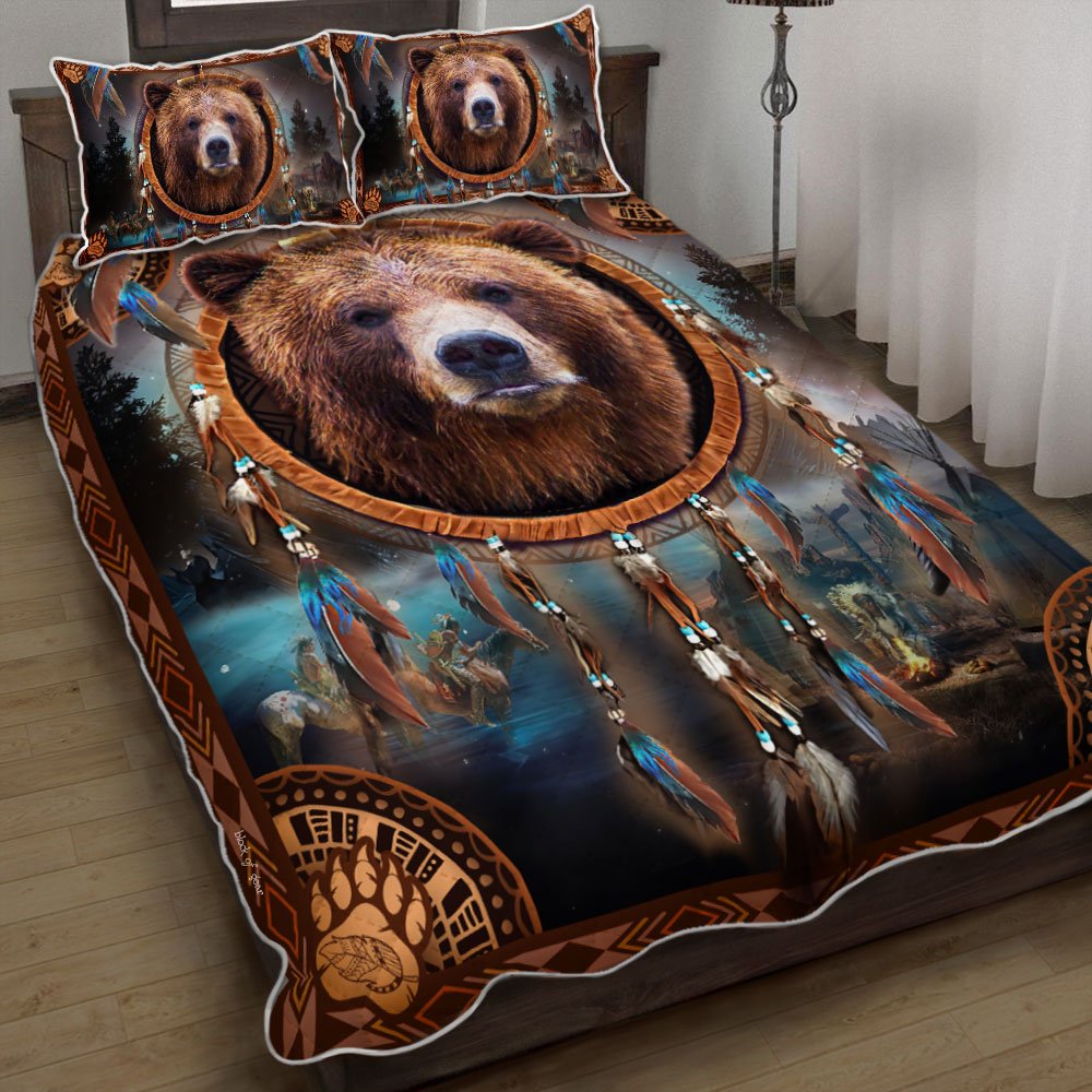 Native American Bear Spirit Quilt Bedding Set-z3cc3