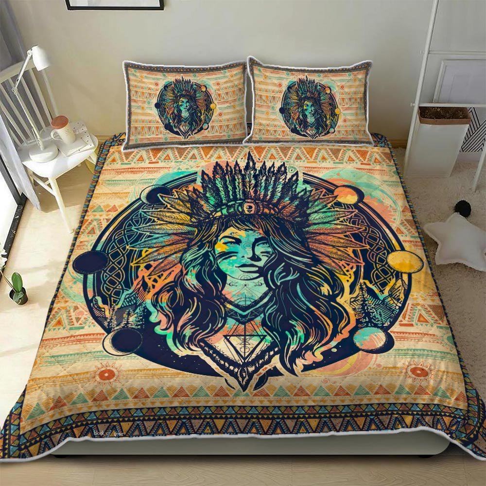 Native American Boho Quilt Bedding Set