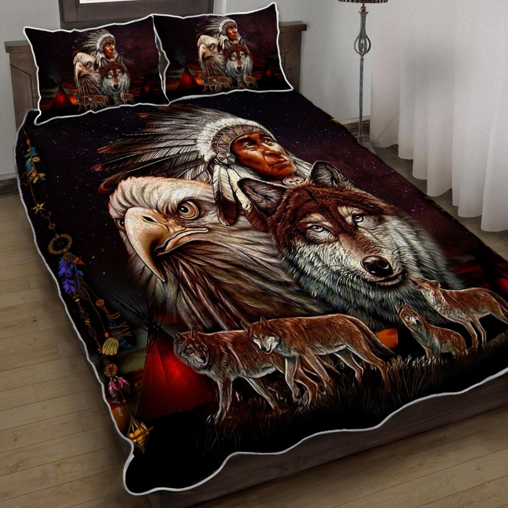 Native American Culture Quilt Bedding Set