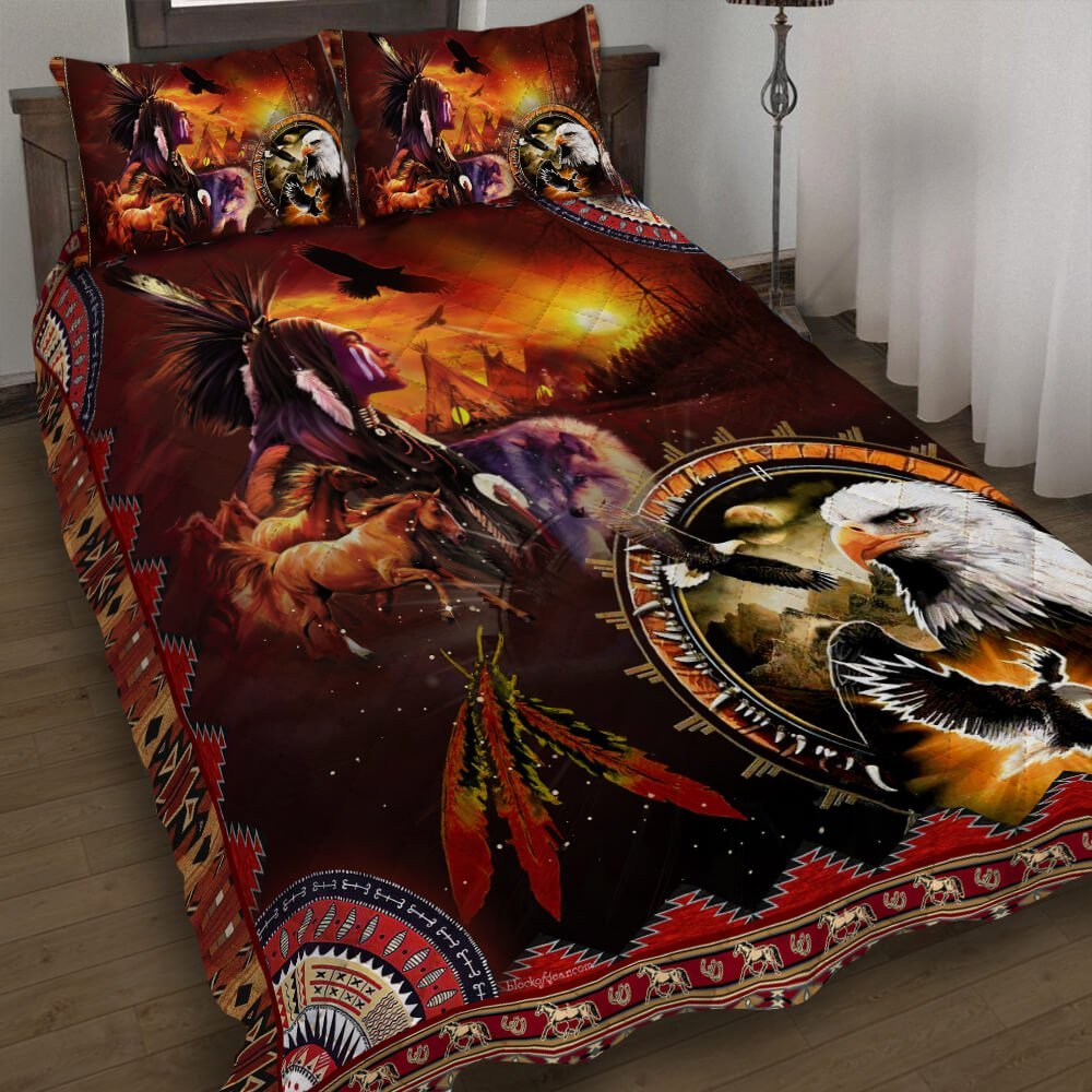 Native American Quilt Bedding Set-8foah