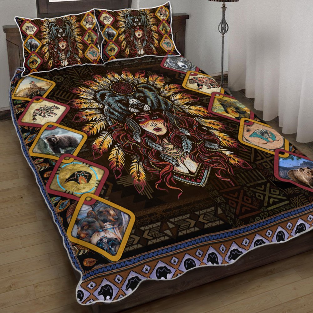 Native Bear Native American Quilt Bedding Set