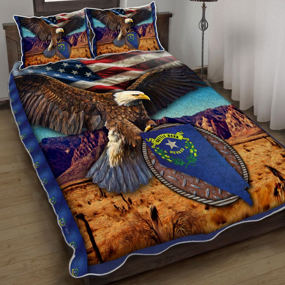 Nevada State Eagle Quilt Bedding Set