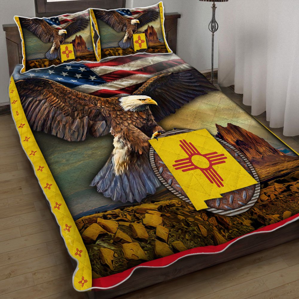 New Mexico State Eagle Quilt Bedding Set