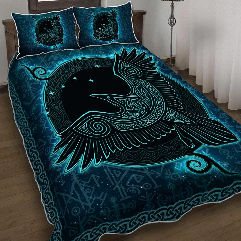 Norse Raven Quilt Bedding Set