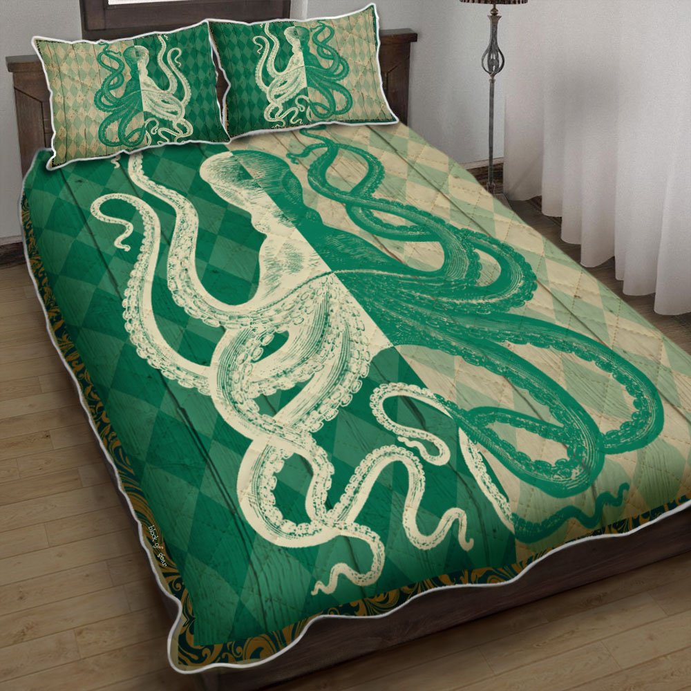 Octopus Vintage Quilt Bedding Set