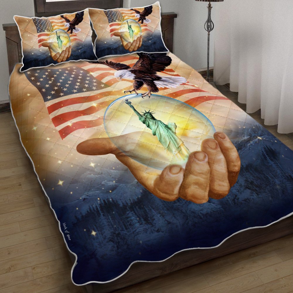 One Nation Under God American Eagle Quilt Bedding Set-asyjf