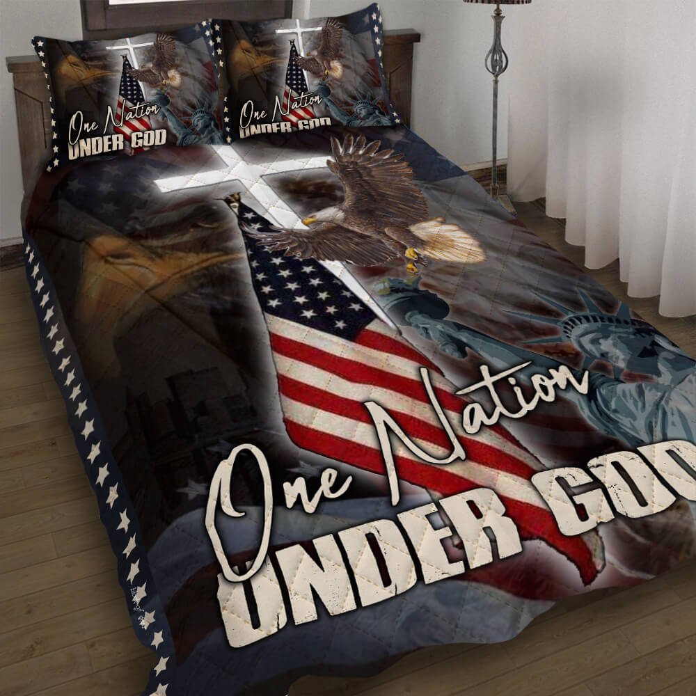 One Nation Under God Quilt Bedding Set-nph77