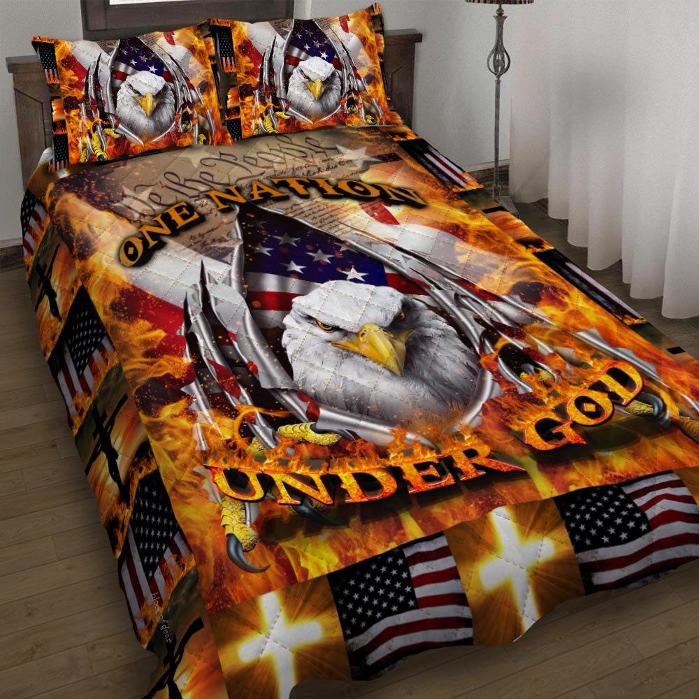 One Nation Under God Quilt Bedding Set